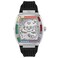 Philipp Plein The keleton Collection Luxury Mens Watch Timepieces with a Black Strap Featuring a Stainless Steel Case and a Silver Dial