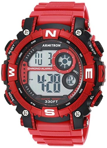Armitron Sport Mens Digital Chronograph Resin Strap Watch 408284