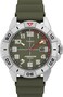 Timex Mens Expedition North Ridge 41mm Watch Green Dial SilverTone Case Green Strap