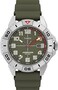 Timex Mens Expedition North Ridge 41mm Watch Green Dial SilverTone Case Green Strap
