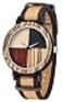 Dentily Inverted Geometric Wood Watch Analog Quartz Watch for Men Handmade Nylon Strap Wooden Mens Watches