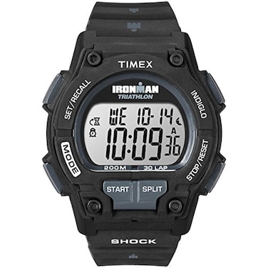 Timex Mens Ironman Triathlon Endure 30 Shock 42mm Watch Black Case with Black Resin Strap