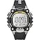Timex Mens Ironman Triathlon Classic 100 44mm Watch Black SilverTone Case Yellow Accents with Black Resin Strap