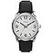 Timex Mens Easy Reader Bold 38mm Watch SilverTone Case White Dial with Black Leather Strap