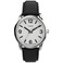 Timex Mens Easy Reader Bold 38mm Watch SilverTone Case White Dial with Black Leather Strap