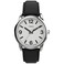 Timex Mens Easy Reader Bold 38mm Watch SilverTone Case White Dial with Black Leather Strap