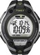 Timex Mens Ironman Triathlon Classic 30 Oversized 43mm Watch SilverTone Black Case with Black Resin Strap