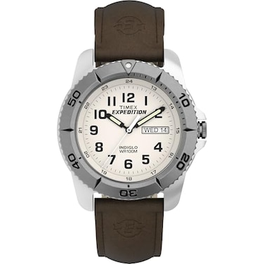 Timex Mens T46681 Expedition Traditional Brown Leather Strap Watch