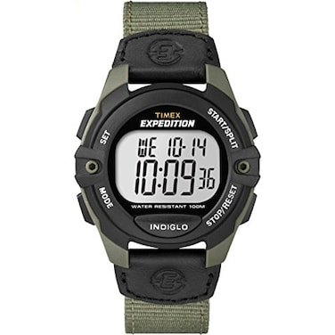 Timex Mens T49993 Expedition FullSize Digital CAT GreenBlack Mixed Material Strap Watch