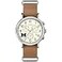Timex Tribute Mens Collegiate Weekender Chrono 40mm Watch Michigan Wolverines with Tan Genuine Leather SlipThru Strap