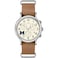 Timex Tribute Mens Collegiate Weekender Chrono 40mm Watch Michigan Wolverines with Tan Genuine Leather SlipThru Strap