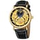 FORSINING Men Automatic Watches Tourbillon Skeleton Watch Moon Phase Wrist Watch Gold and Black