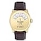 Stauer 1930 Dashtronic Mens Watch GoldFinished 39MM Case Genuine Leather Band Automatic Movement 3ATM Water Resistance