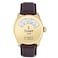 Stauer 1930 Dashtronic Mens Watch GoldFinished 39MM Case Genuine Leather Band Automatic Movement 3ATM Water Resistance