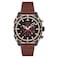 AVI-8 AVI8 Mens 44mm Hawker Hunter Atlas Dual Time Chronograph Jade Black Watch with Leather Strap AV410009
