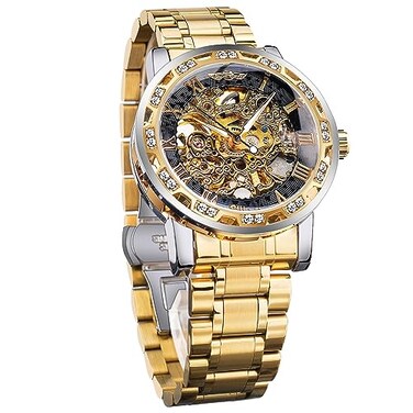 FORSINING Retro Steampunk Skeleton Automatic Diamond Royal Carving Mens Watches Elegant Mechanical Wrist Watch Neutral Clock