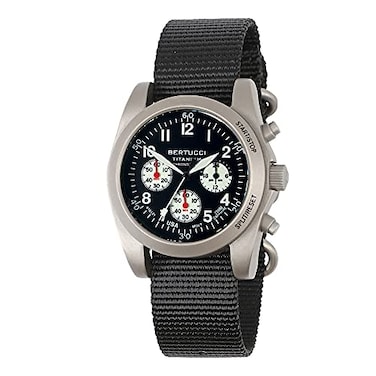 BERTUCCI Mens A11T Americana Black Dial Nylon Band Chronograph Watch