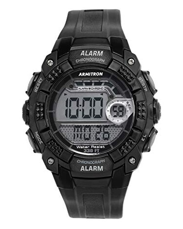 Armitron Sport Mens Digital Chronograph Resin Strap Watch 408209