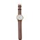 Boeing Mens Rotating Plane Watch GoldBrown