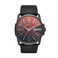 Diesel Master Chief Watch for Men Stainless Steel and Leather ThreeHand Analog Mens Watch Color Black