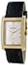 Peugeot Mens Rectangular Textured Roman Numeral Dial Classic Dress Wrist Watch with Leather Strap Band