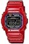 G-Shock Casio GShock Tough Solar Red Plastic Resin Case and Bracelet Black Tone Digital Dial Tide Graph Moon Data