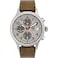Timex Mens Expedition Sierra Chronograph 42mm Watch Brown Strap Gray Dial Stainless Steel Case