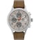 Timex Mens Expedition Sierra Chronograph 42mm Watch Brown Strap Gray Dial Stainless Steel Case