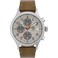 Timex Mens Expedition Sierra Chronograph 42mm Watch Brown Strap Gray Dial Stainless Steel Case