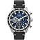 Timex Mens Waterbury Traditional 41mm Watch Black Strap Blue Dial Stainless Steel Case