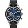Timex Mens Waterbury Traditional 41mm Watch Black Strap Blue Dial Stainless Steel Case
