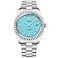 CADISEN Mens Automatic MIYOTA 8285 Mechanical Watch Casual Watches for Men Waterproof Sapphire Light Blue