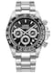 LOREO Mens Automatic Watch Silver Stainless Steel Sapphire Glass Ceramic Bezel Date Military Diving Waterproof Watch Black 9216
