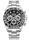 LOREO Mens Automatic Watch Silver Stainless Steel Sapphire Glass Ceramic Bezel Date Military Diving Waterproof Watch Black 9216