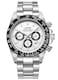 LOREO Mens Automatic Watch Silver Stainless Steel Sapphire Glass Ceramic Bezel Date Military Diving Waterproof Watch White 9216