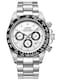 LOREO Mens Automatic Watch Silver Stainless Steel Sapphire Glass Ceramic Bezel Date Military Diving Waterproof Watch White 9216