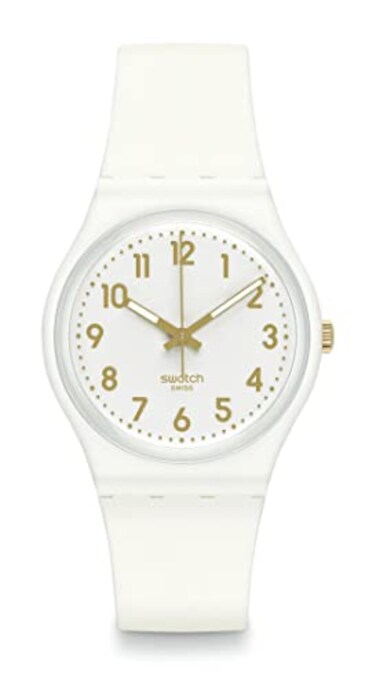 Swatch Gent Biosourced Unisex Watch Casual Plastic White Quartz Waterproof White Bishop