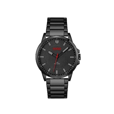 HUGO First Mens 43mm Quartz Watch Stainless Steel Case Water Resistant Sleek Everyday Watch for Him