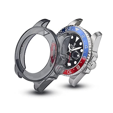 Crafter Blue Chrono Suit Protection Rubber Watch Case Compatible with Rolex 40mm Submariner GMT Master I II Explorer II and Yacht Master Watch Protector