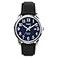 Timex Mens Easy Reader 38mm Watch SilverTone Case Blue Dial with Black Leather Strap