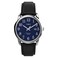 Timex Mens Easy Reader 38mm Watch SilverTone Case Blue Dial with Black Leather Strap