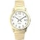 Timex Mens Easy Reader 35mm Watch GoldTone Case White Dial with GoldTone Tapered Expansion Band