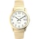 Timex Mens Easy Reader 35mm Watch GoldTone Case White Dial with GoldTone Tapered Expansion Band