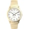 Timex Mens Easy Reader 35mm Watch GoldTone Case White Dial with GoldTone Tapered Expansion Band