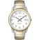 Timex Mens Easy Reader 35mm Watch TwoTone Case White Dial with TwoTone Tapered Expansion Band