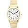 Timex Mens Easy Reader 35mm DayDate Watch GoldTone Case White Dial with GoldTone Expansion Band