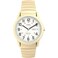 Timex Mens Easy Reader 35mm DayDate Watch GoldTone Case White Dial with GoldTone Expansion Band
