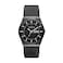Skagen Mens Melbye ThreeHand Day Date Midnight Black Titanium Mesh Band Watch Model SKW6006