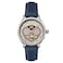 Thomas Earnshaw Mens 43mm Baron Grand Date Calendar Open Heart Automatic Camel Blue Watch with Leather Strap ES818704