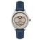 Thomas Earnshaw Mens 43mm Baron Grand Date Calendar Open Heart Automatic Camel Blue Watch with Leather Strap ES818704